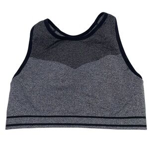* escapades sport XL Seamless High-Neck padded Sports Bra in Heather Gray